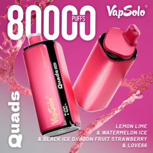 VapSolo Quads 4-in-1  80000 - 1/ Lemon Lime & Watermelon Ice & Black Ice Gragon Fruit Strawberry & Love66