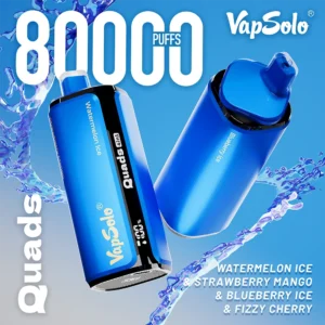VapSolo Quads 4-in-1 80000 - 4/ Watermelon Ice & Strawberry Mango & Blueberry Ice & Fizzy Cherry