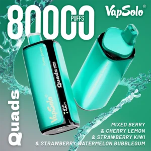 VapSolo Quads 4-in-1  80000 - 9/ Mixed Berry & Cherry Lemon & Strawberry Kiwi & Strawberry Watermelon Bubblegum
